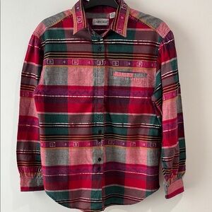 Balenciaga Men's Red Plaid Shirt